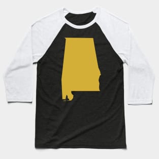 Alabama state map Baseball T-Shirt